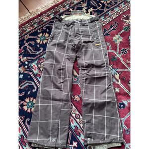 Foursquare Snowboard Pants Grid Brown Womens sz s